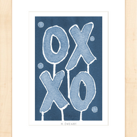 Love Letters Payne's Gray - Fine Art Print