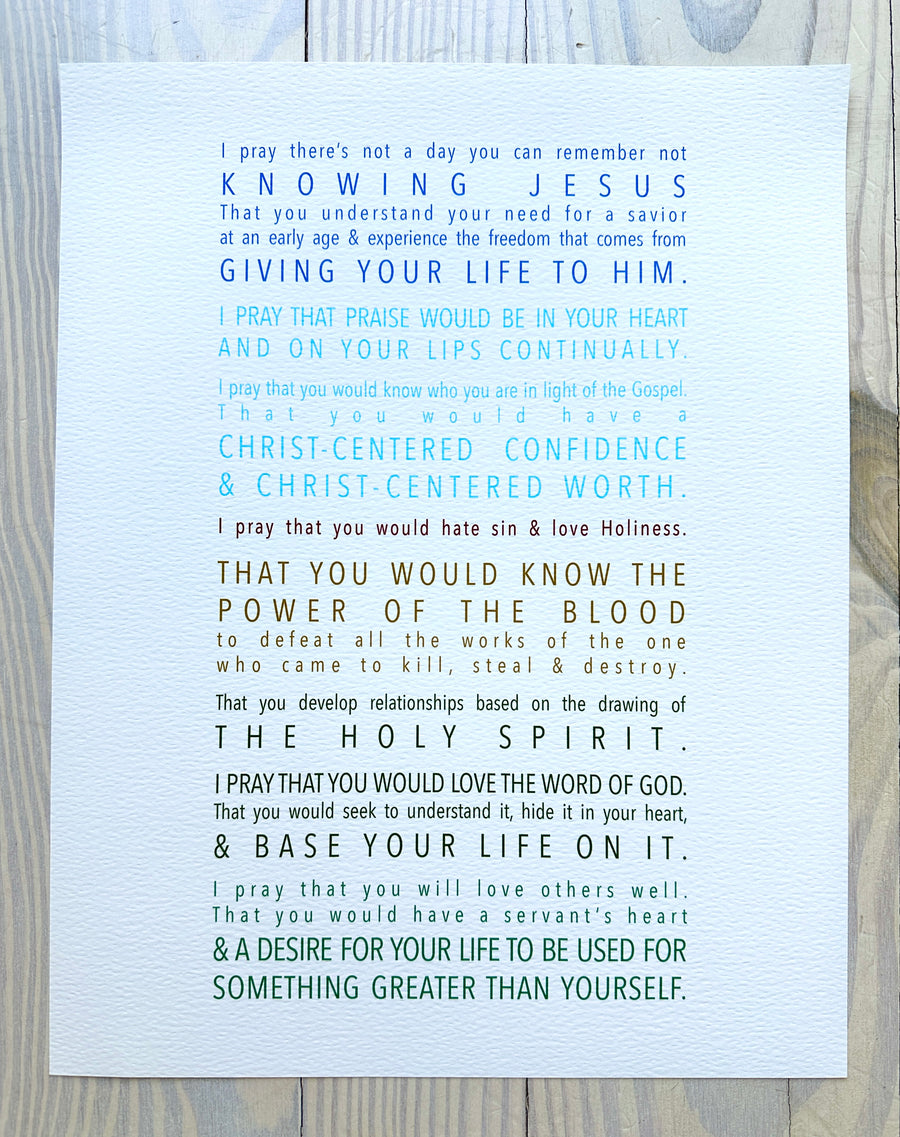 Parent's Prayer - Fine Art Print (Unframed)