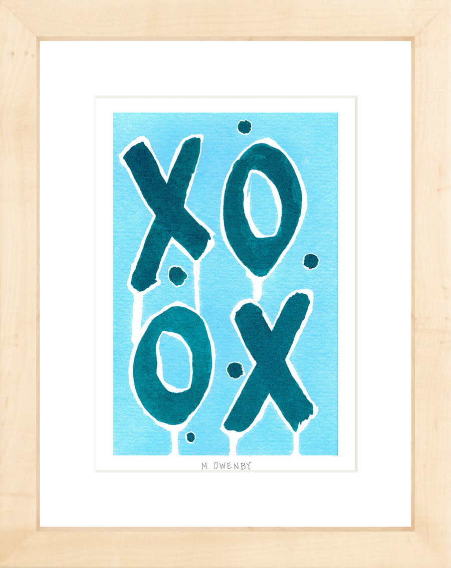 Love Letters Aqua - Fine Art Print