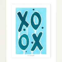 Love Letters Aqua - Fine Art Print (Unframed)