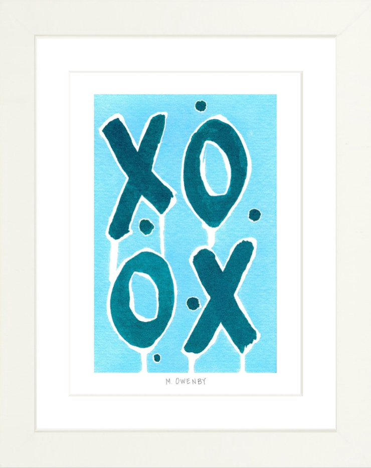 Love Letters Aqua - Fine Art Print