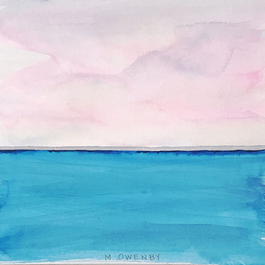Pink Horizon-Watercolor Print - Michelle Owenby Design